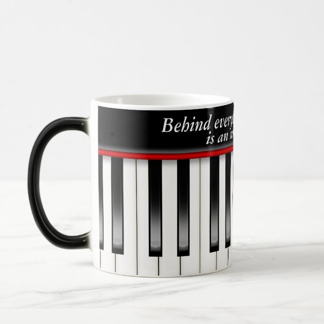 Taza Mágica teclado de piano con cita musical (Izquierda)
