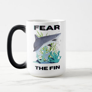 Taza Mágica temer al tiburón aleta