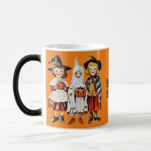Taza Mágica Temporada de fantasía de Halloween Retro (Izquierda)