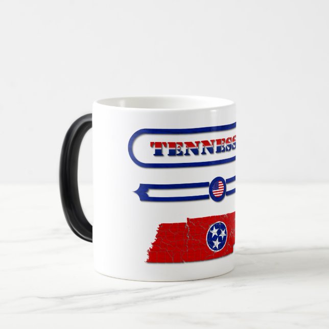 TAZA MÁGICA TENNESSEE MAP, TENNESSEE, USA. SAMER BRASIL (Anverso izquierdo)