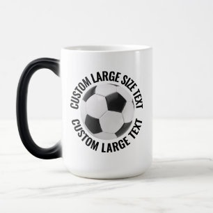 Taza Mágica Texto Grande & Balón de Fútbol 445ml Personalizado