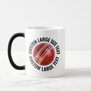 Taza Mágica Texto Grande, Pelota de Cricket 11oz Cambio de Cal
