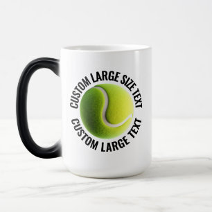 Taza Mágica Texto Grande & Pelota de Tenis 15oz Cambio de Calo