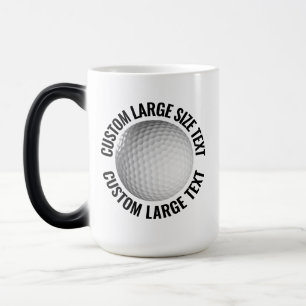 Taza Mágica Texto Grande y Pelota de Golf 445ml Personalizado 