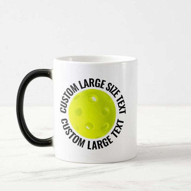 Taza Mágica Texto Grande y Pickleball 11oz de Cambio de Calor  (Izquierda)