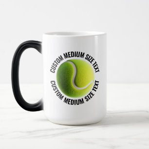 Taza Mágica Texto Mediano, Pelota de Tenis 15oz Cambio de Calo