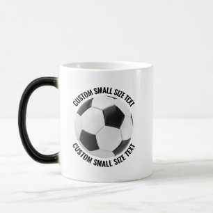 Taza Mágica Texto Pequeño y Balón de Fútbol 325ml Personalizad