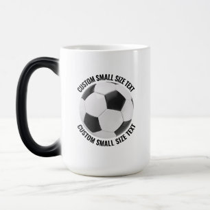 Taza Mágica Texto Pequeño y Balón de Fútbol 445ml Personalizad