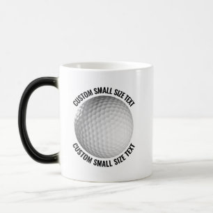 Taza Mágica Texto Pequeño y Bola de Golf 325ml Personalizado c