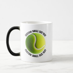 Taza Mágica Texto Pequeño y Pelota de Tenis 11oz Personalizado