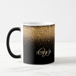 Taza Mágica Textura de lujo elegante con destellos de oro