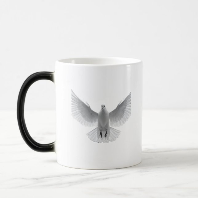 Taza Mágica "Thank You" Peace Dove in Flight (Izquierda)