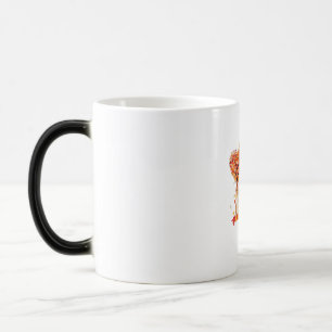 Taza Mágica Thanksgiving Maple Cat Heart Shape Tree Leaf