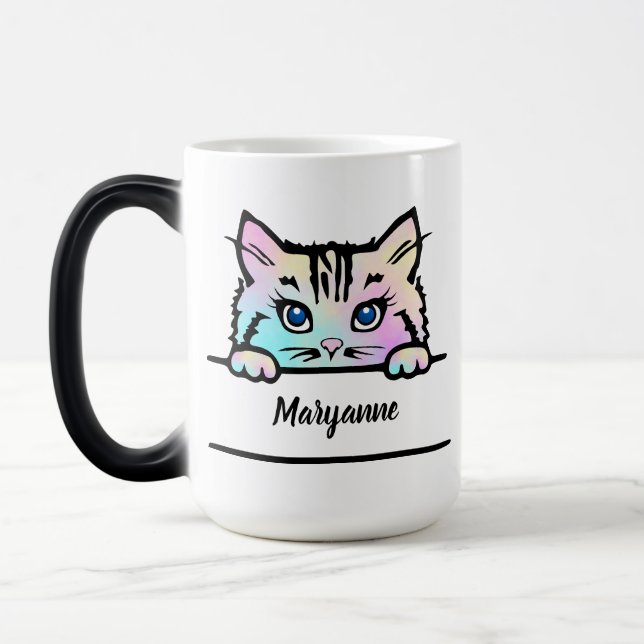Taza Mágica Tie Dye Kitty Mug (Izquierda)