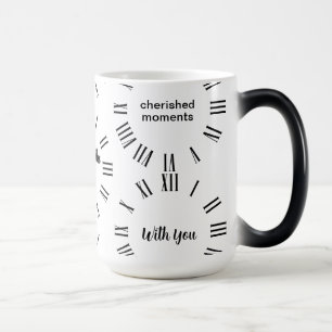 Taza Mágica Tiempo personalizado con tu reloj de arte