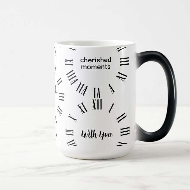 Taza Mágica Tiempo personalizado con tu reloj de arte (Derecha)