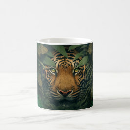 Taza Mágica Tigre escondido en el follaje              