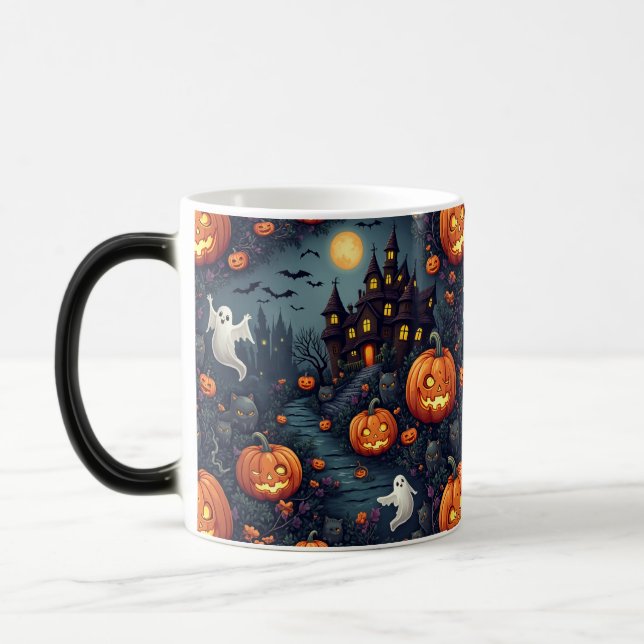 Taza Mágica Tocante Halloween Haunty Night Mug (Izquierda)