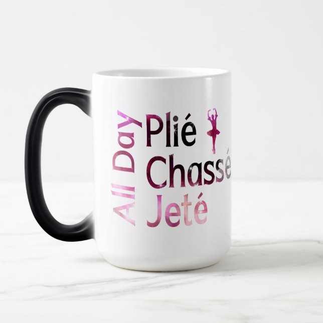 Taza Mágica Todo el día Plie, Chasse, Jete ~ Ballet Design (Izquierda)