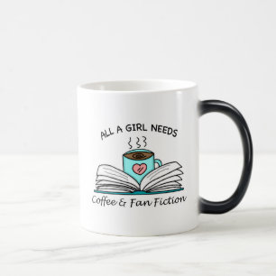 Taza Mágica Todo lo que necesita un Chica   Café y Fan Ficha
