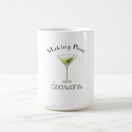 Taza Mágica Tomar decisiones de amargura con vidrio Martini