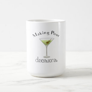 Taza Mágica Tomar decisiones de amargura con vidrio Martini