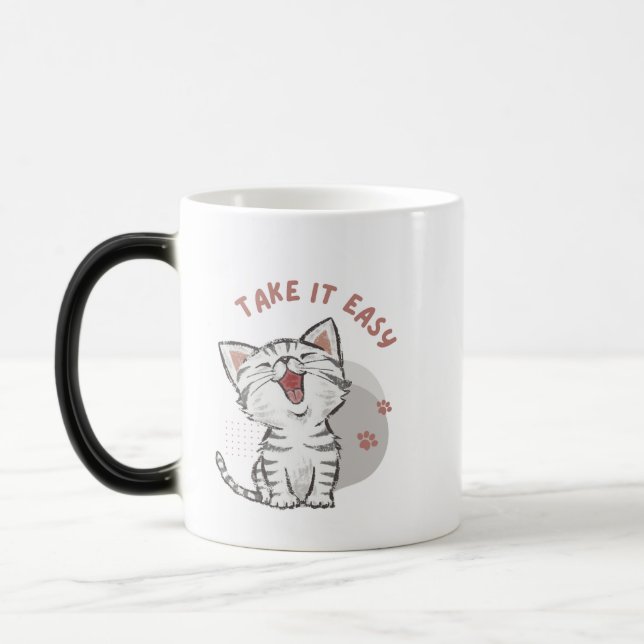 Taza Mágica "TOME FÁCIL" Kitten Mug (Izquierda)