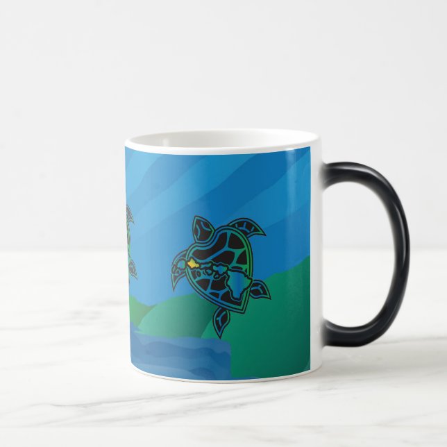 Taza Mágica Tortuga de las islas de Hawaii (Derecha)