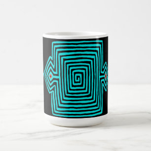 Taza Mágica Tortuga Mola de Panamá - Azul Negro