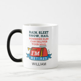 Taza Mágica Trabajador postal retirado Personalizado Mailman P