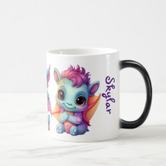 Taza Mágica Tres dragones de arcoiris triples