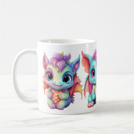 Taza Mágica Tres dragones de arcoiris triples
