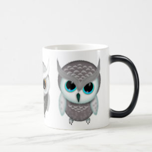 Taza Mágica Tres pequeñas lechuzas ilustradas