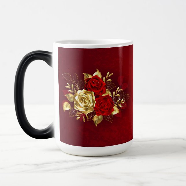 Taza Mágica Tres Rosas Joyas (Izquierda)
