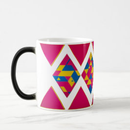 Taza Mágica Triángulos Geométricos Retro Vibrantes - Mug Morph