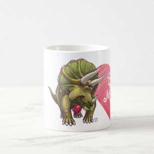Taza Mágica Triceratops In Love El día de San Valentín