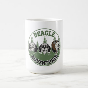 Taza Mágica Trío de Aventuras Divertidas de Beagle   Perro de 