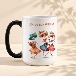 Taza Mágica Trío de Calavera Bailarina del Día de los Muertos