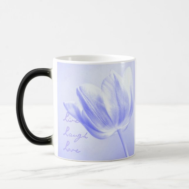 Taza Mágica Tulipán vivo, risa, amor de la lila (Izquierda)