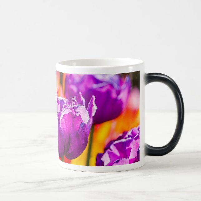 Taza Mágica Tulipanes Encantadores Púrpura (Derecha)