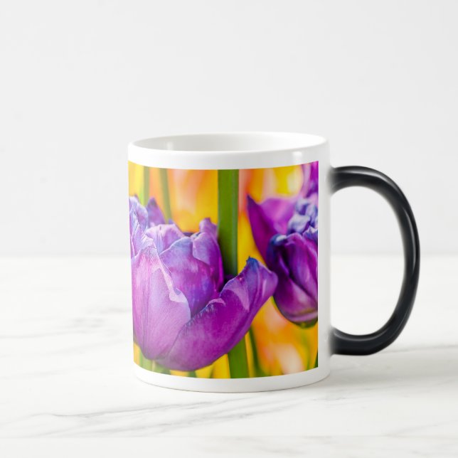Taza Mágica Tulipanes Encantadores Rosa Profundo (Derecha)