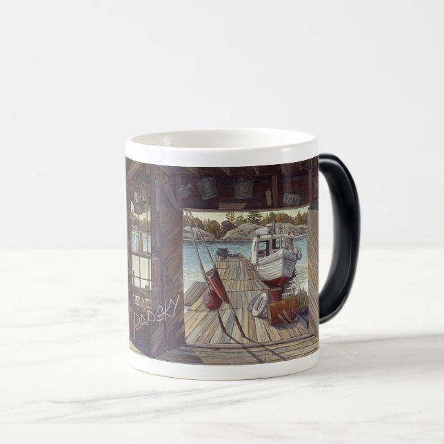 Taza Mágica "Turne Shed at Dawn" por Charlie Rapsky (Anverso derecho)
