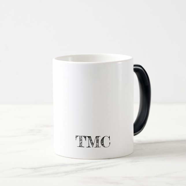 Taza Mágica Typography INITIALS oficina de diseño casero moder (Anverso derecho)