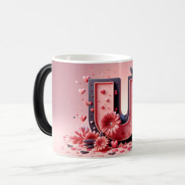 Taza Mágica U Valentine Alphabet 3D
