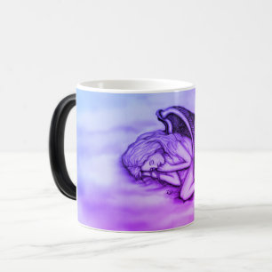 Taza Mágica Un ángel durmiente en las nubes del cielo