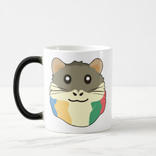 Taza Mágica Un animal Personalizado con una bufanda multicolor