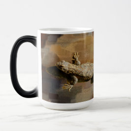 Taza Mágica Un lagarto de café