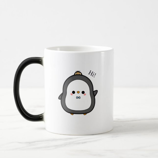 Taza Mágica Un Pingüino Adicional. Coffee Mug (Izquierda)