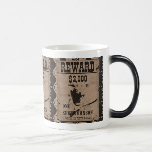 Taza Mágica Un Poster de recompensa de Shot Johnson