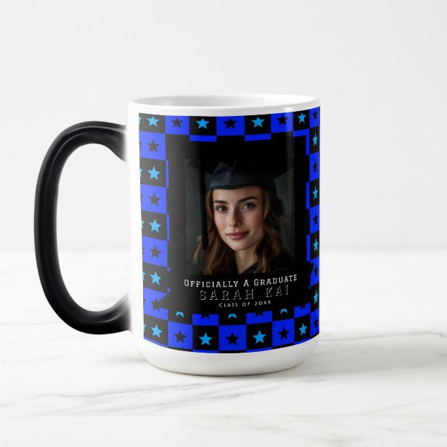 Taza Mágica Unique Square Pattern Gift For Him Graduation (Izquierda)